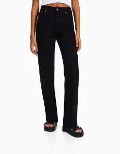 BERSHKA Jean straight Bleu clair New