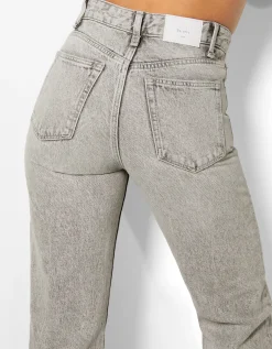 BERSHKA Jean straight Bleu Cheap