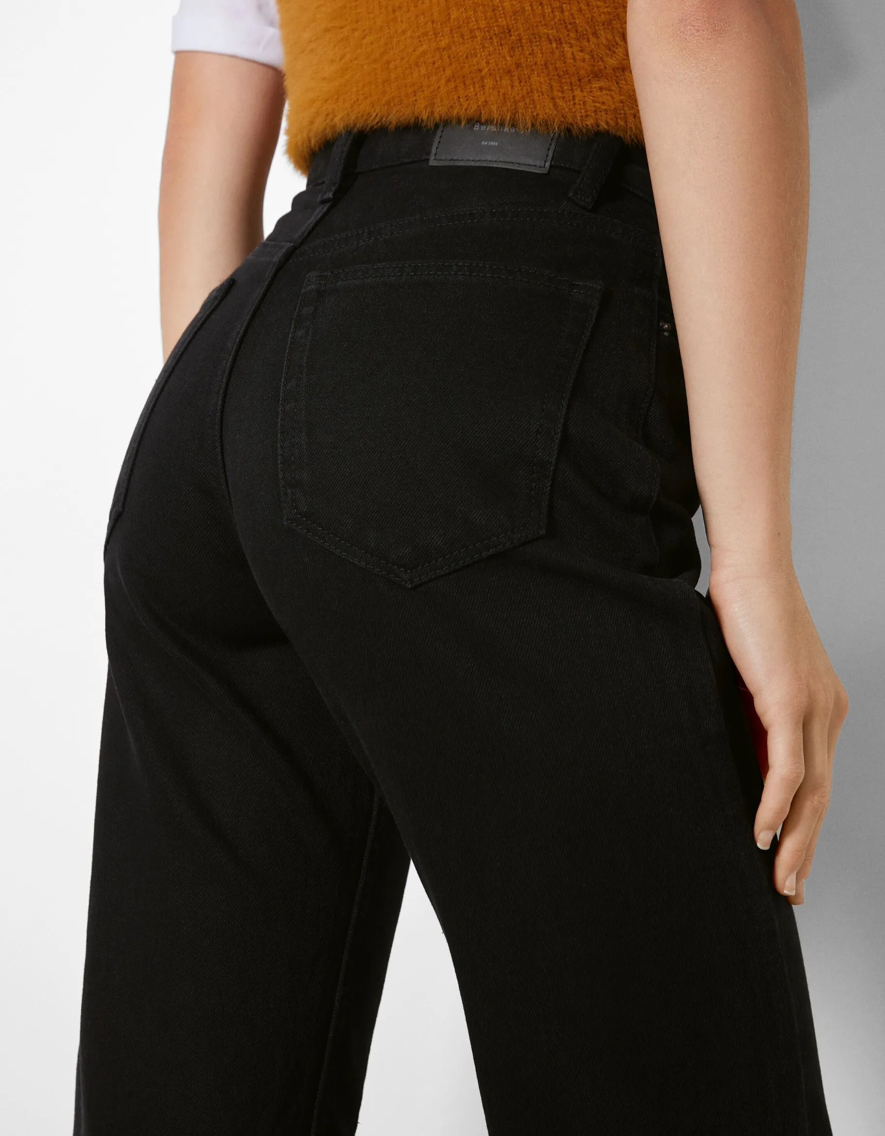 BERSHKA Jean straight Bleu Sale