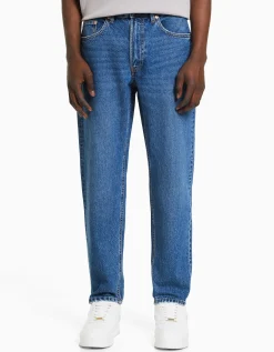 BERSHKA Jean straight style vintage Bleu Store