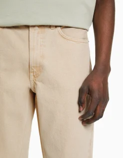 BERSHKA Jean straight style vintage Bleu clair Best Sale