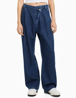 BERSHKA Jean tailoring Bleu Online