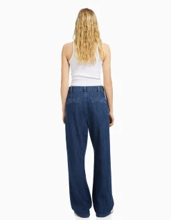 BERSHKA Jean tailoring Bleu Online