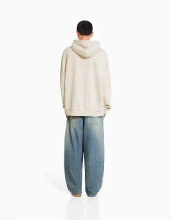 BERSHKA Jean wide skate Bleu lavé Shop
