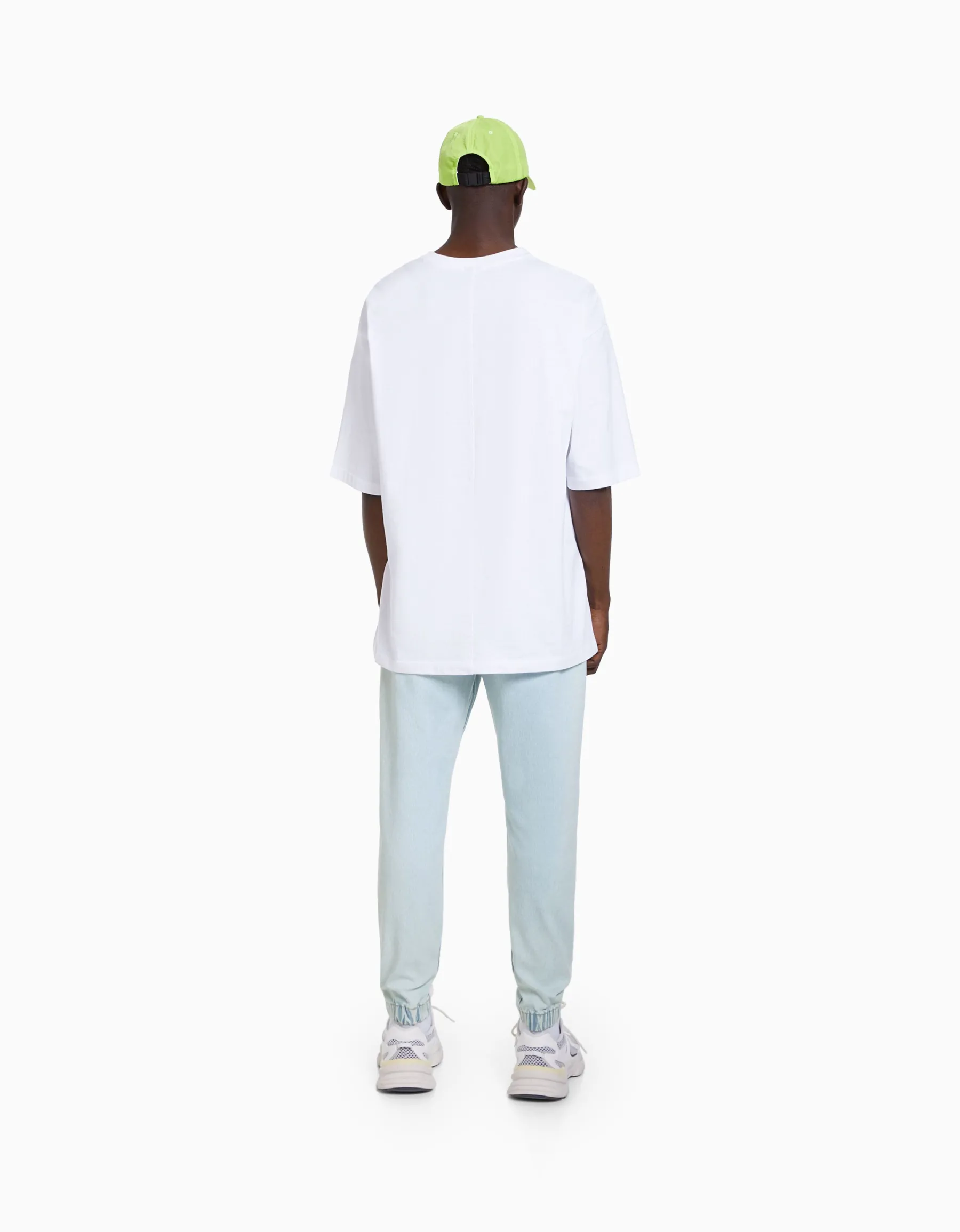 BERSHKA Jeans jogger Bleu lavé Best Sale