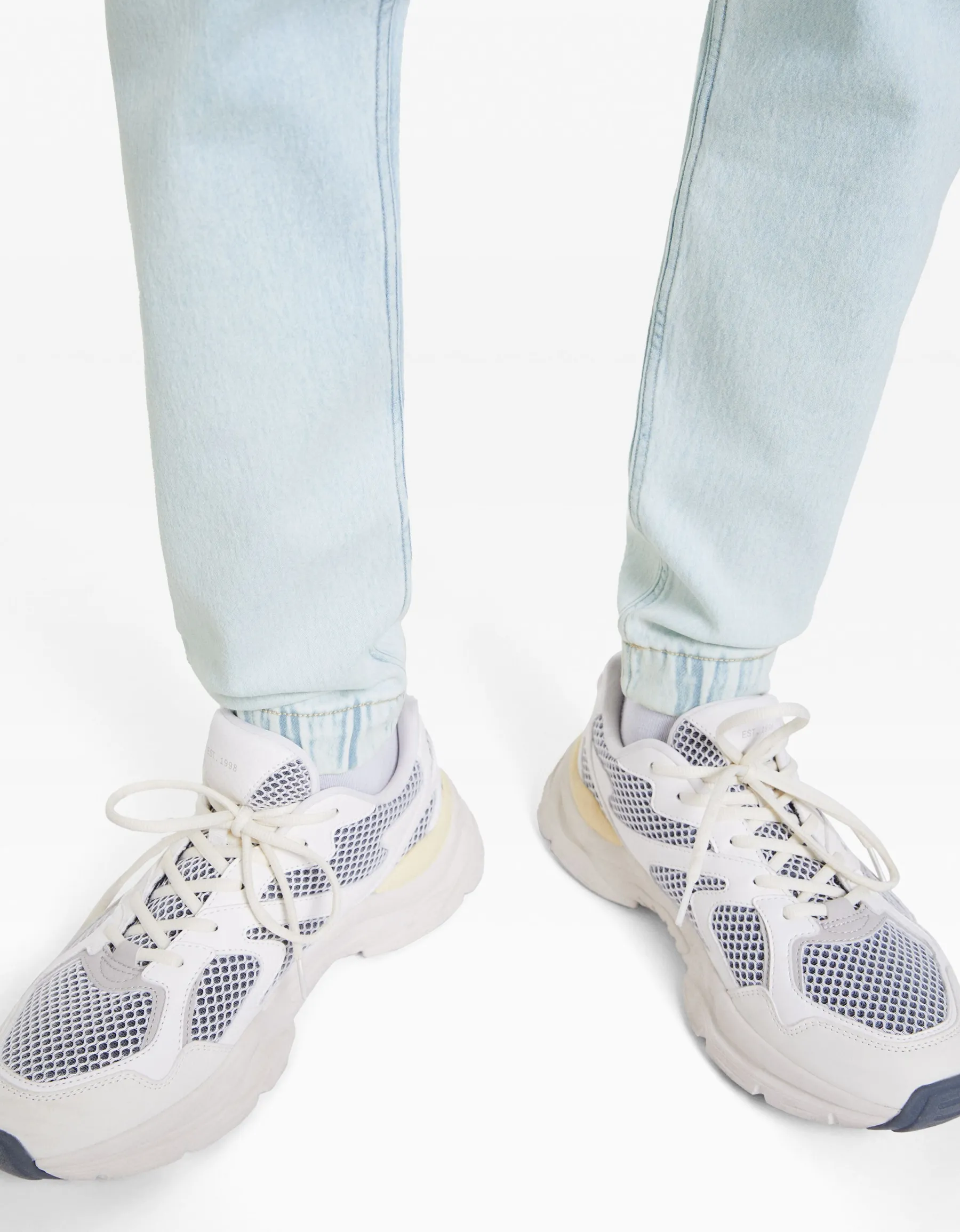 BERSHKA Jeans jogger Bleu lavé Best Sale