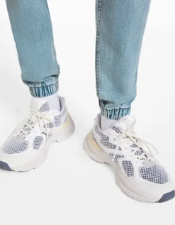 BERSHKA Jeans jogger Bleu lavé Hot