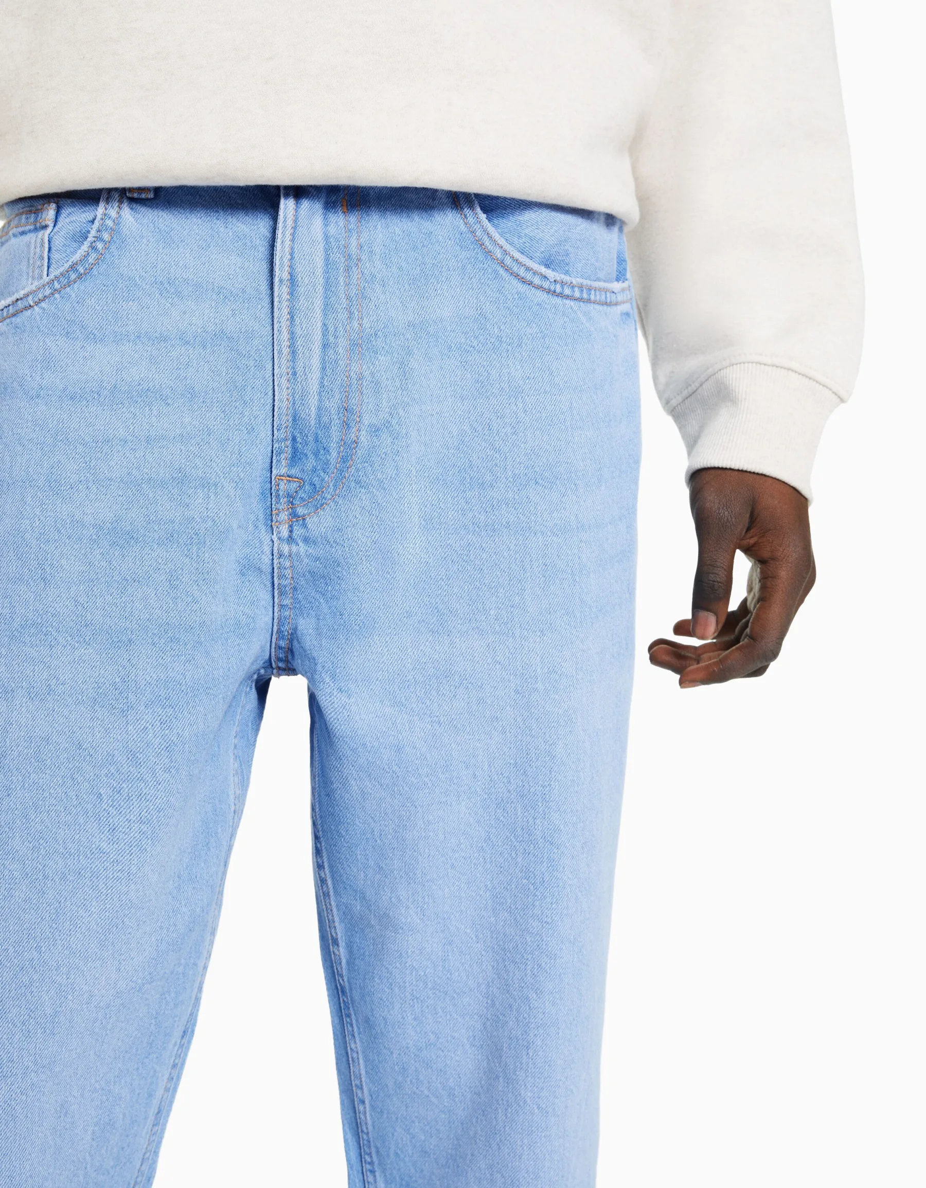 BERSHKA Jeans loose Bleu lavé Store