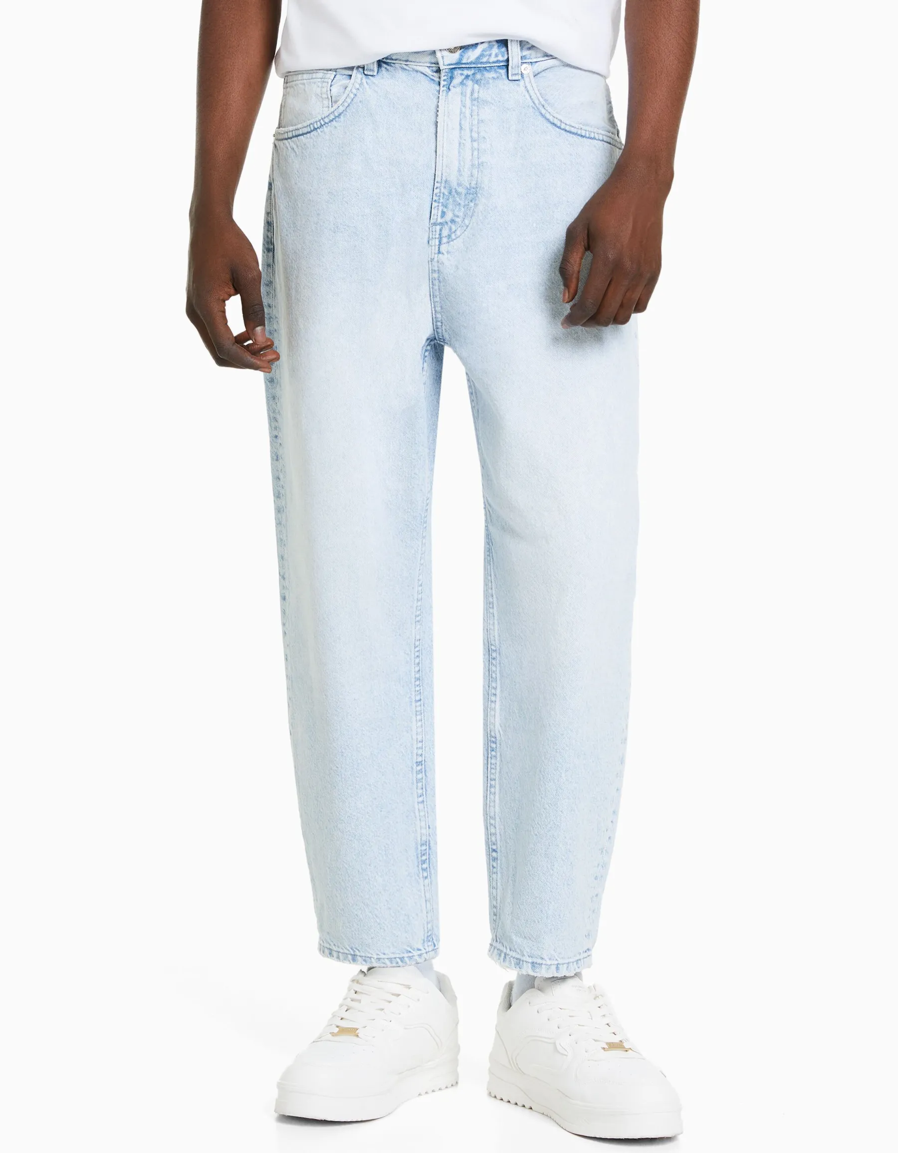 BERSHKA Jeans loose Bleu lavé Store