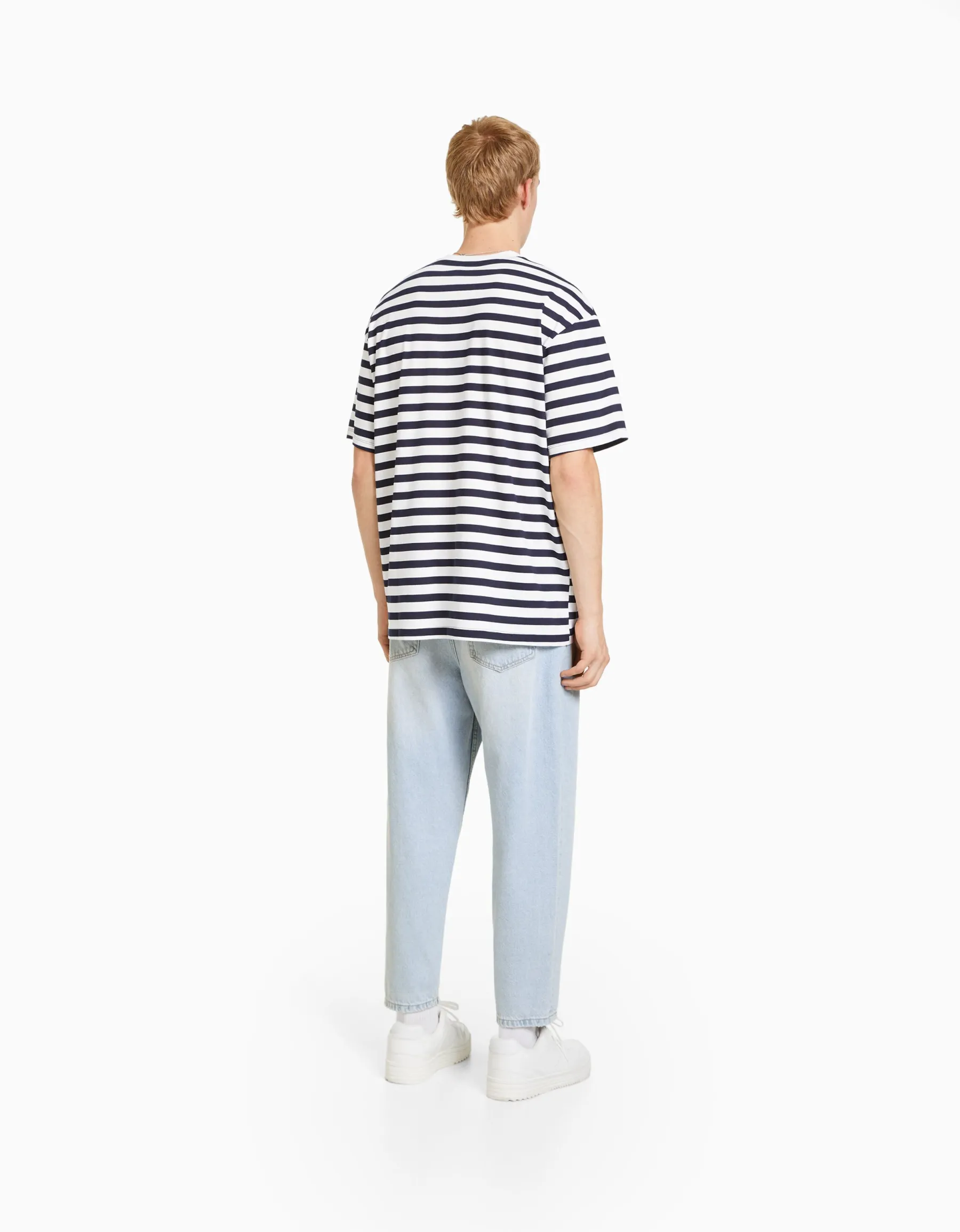 BERSHKA Jeans loose Bleu clair Clearance