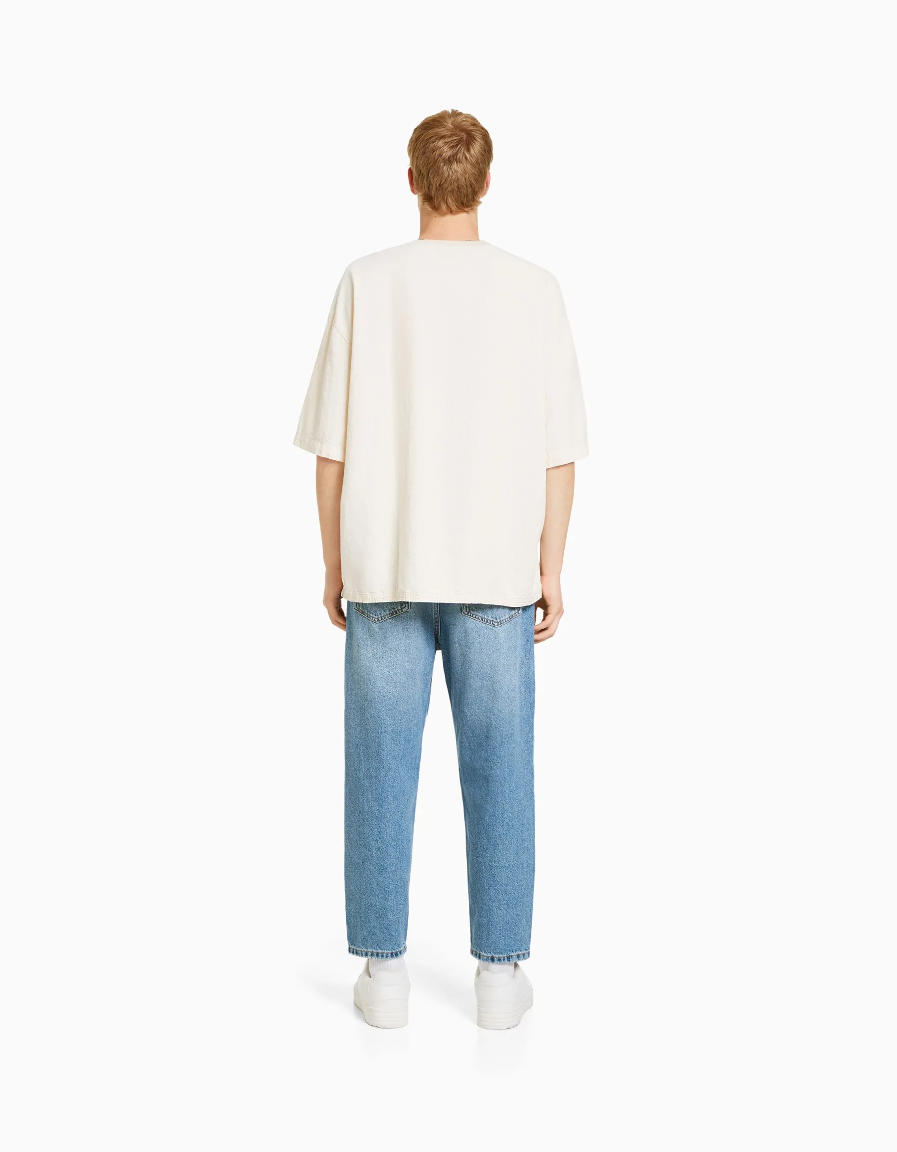 BERSHKA Jeans loose Bleu clair Sale