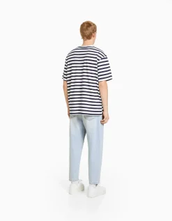 BERSHKA Jeans loose Bleu clair Discount
