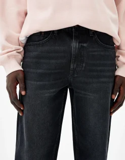 BERSHKA Jeans straight vintage Noir Sale