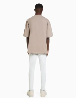BERSHKA Jeans super skinny Blanc Best
