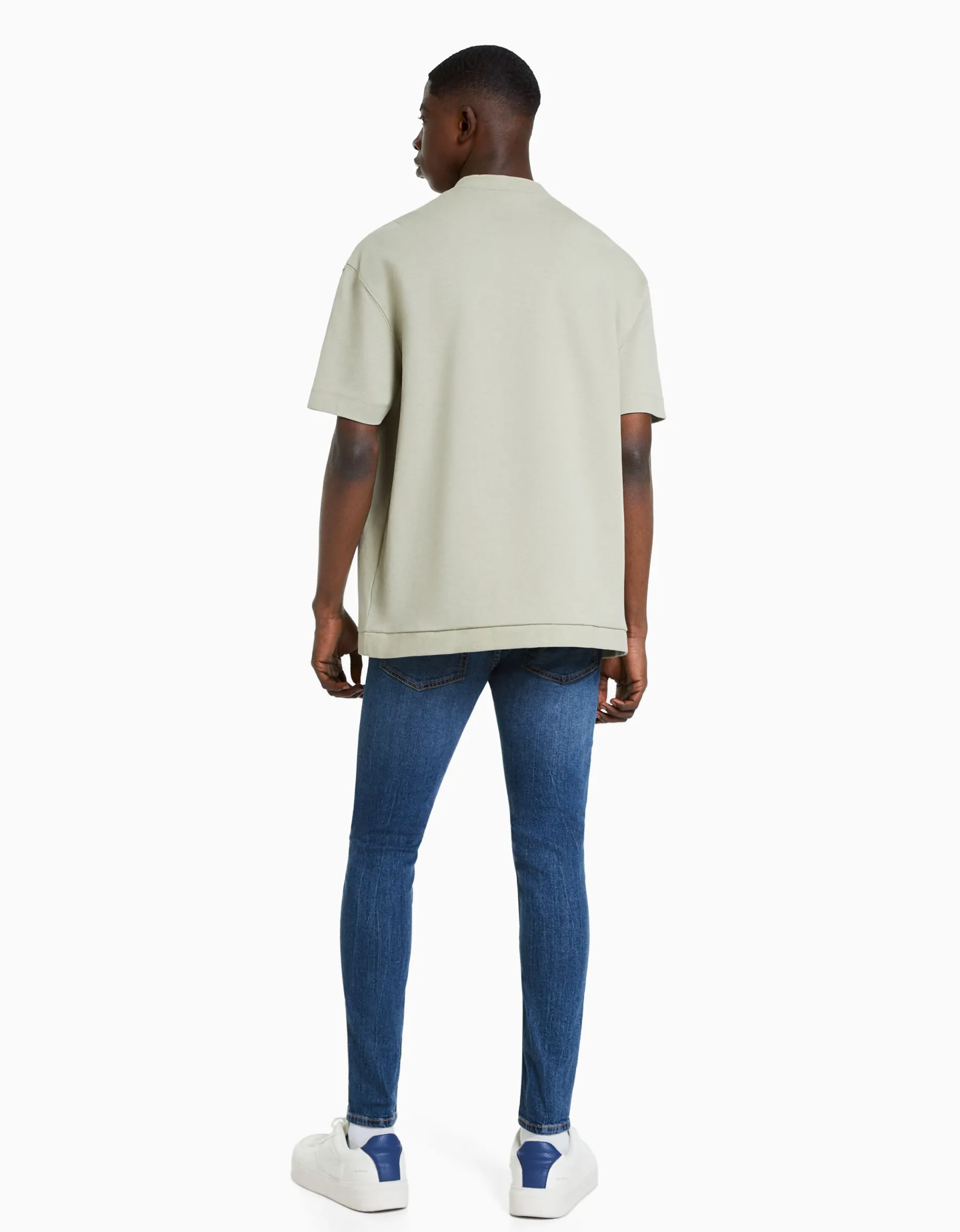 BERSHKA Jeans super skinny Blanc Sale