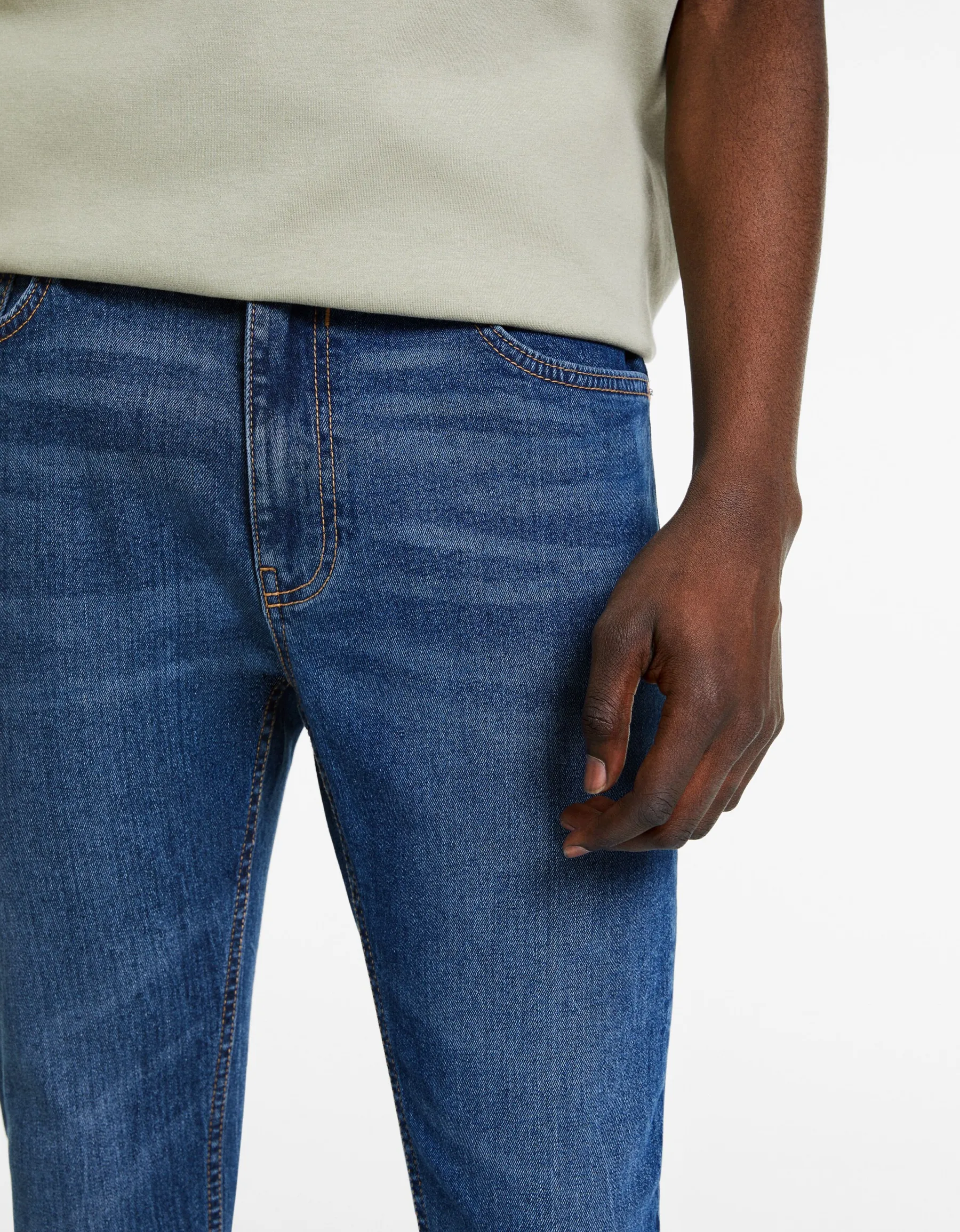 BERSHKA Jeans super skinny Blanc Sale