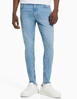 BERSHKA Jeans super skinny Blanc Store