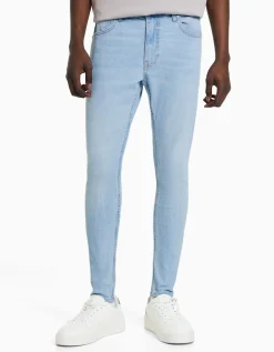 BERSHKA Jeans super skinny Blanc Cheap