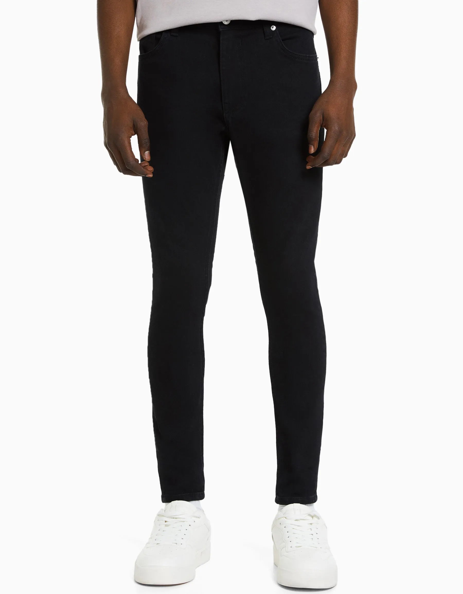 BERSHKA Jeans super skinny Blanc Store