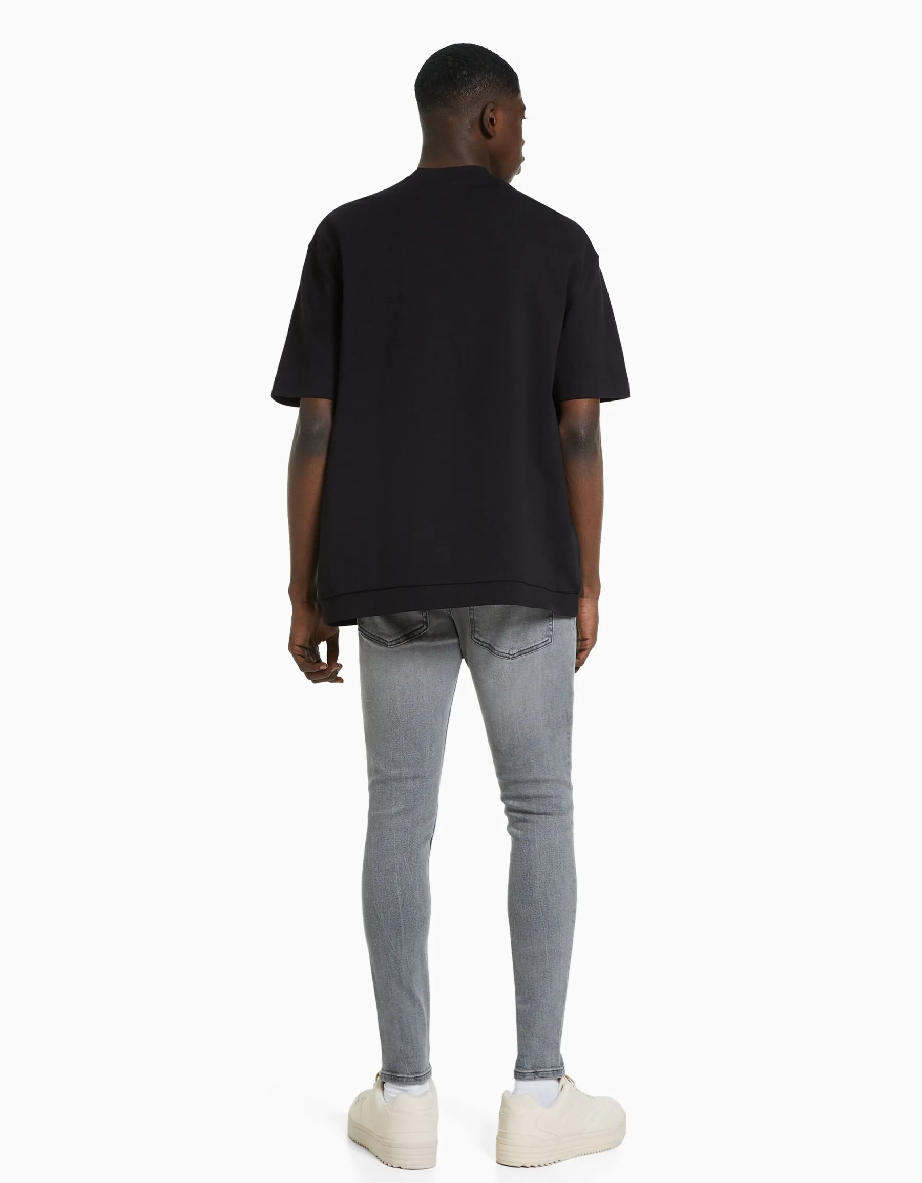 BERSHKA Jeans super skinny Blanc Shop