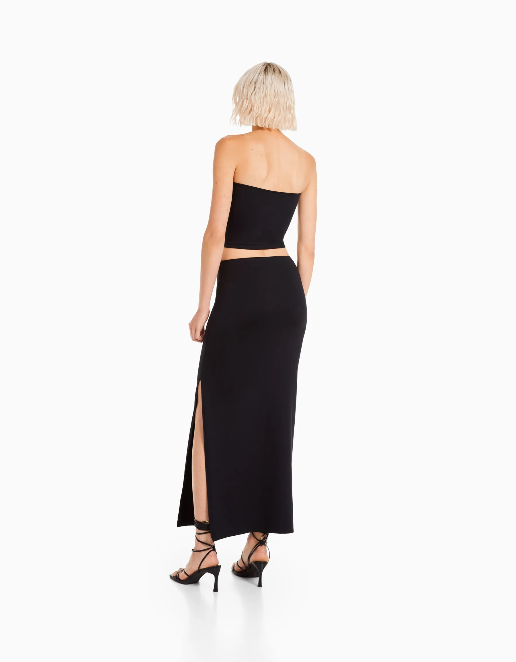 BERSHKA Jupe midi Noir New