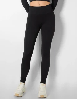 BERSHKA Leggings sans coutures Noir Store