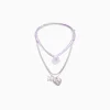 BERSHKA Lot 4 colliers cordon fleur charm papillon Argent Hot