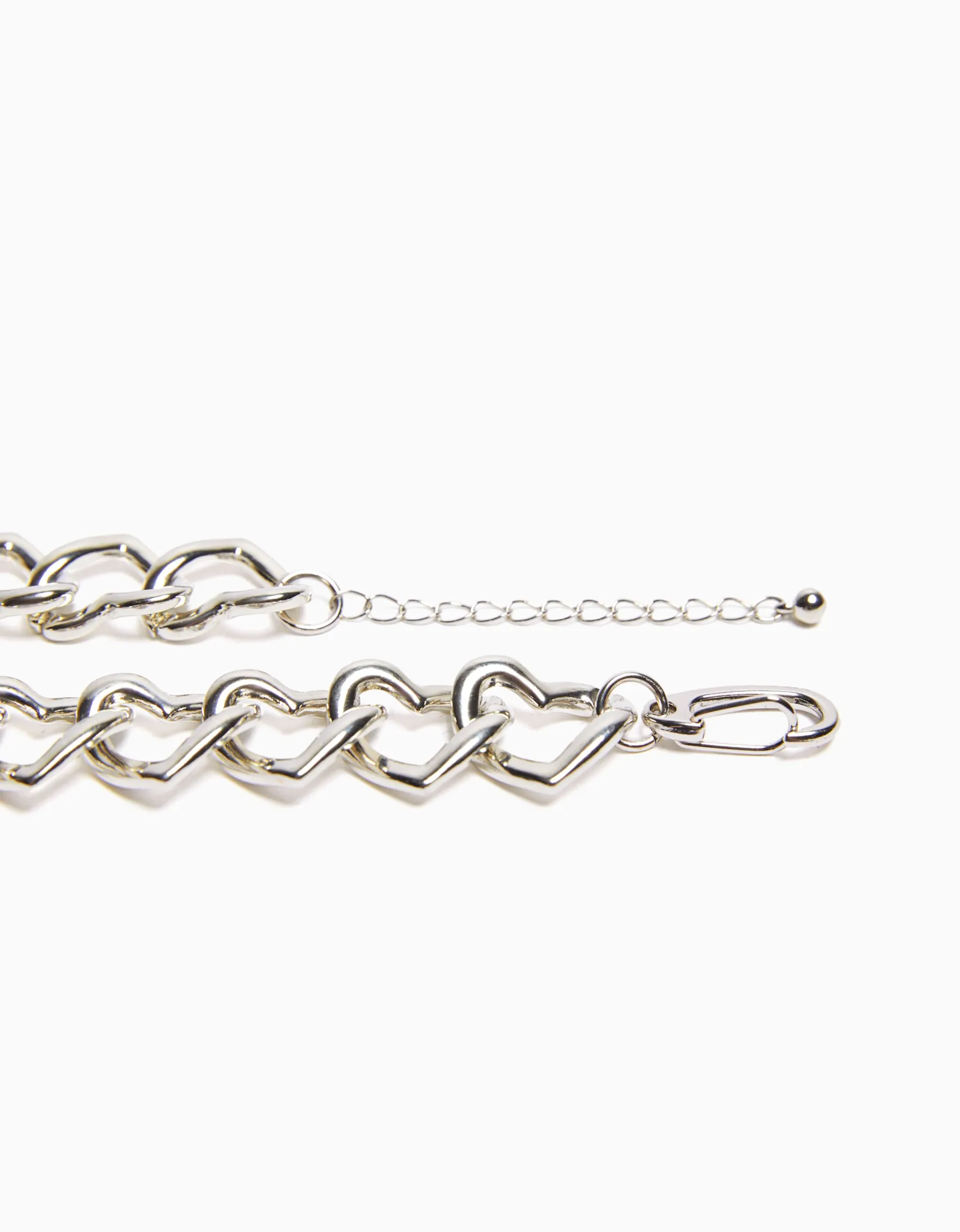 BERSHKA Lot 3 bagues et collier Argent Shop