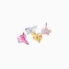 BERSHKA Lot 4 barrettes cheveux papillons colorées Violet New