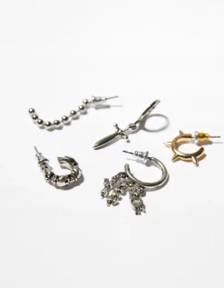 BERSHKA Lot 10 boucles d’oreilles Argent Best