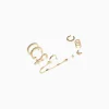 BERSHKA Lot 8 boucles d’eilles anneaux ear cuff pierres fantaisie croix Or Shop