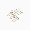 BERSHKA Lot 9 boucles d’eilles croix serpent effet Or Hot