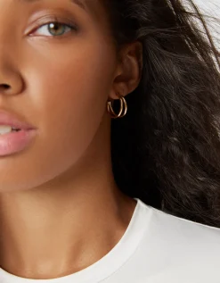 BERSHKA Lot 9 boucles d’eilles créoles cœur Or Cheap