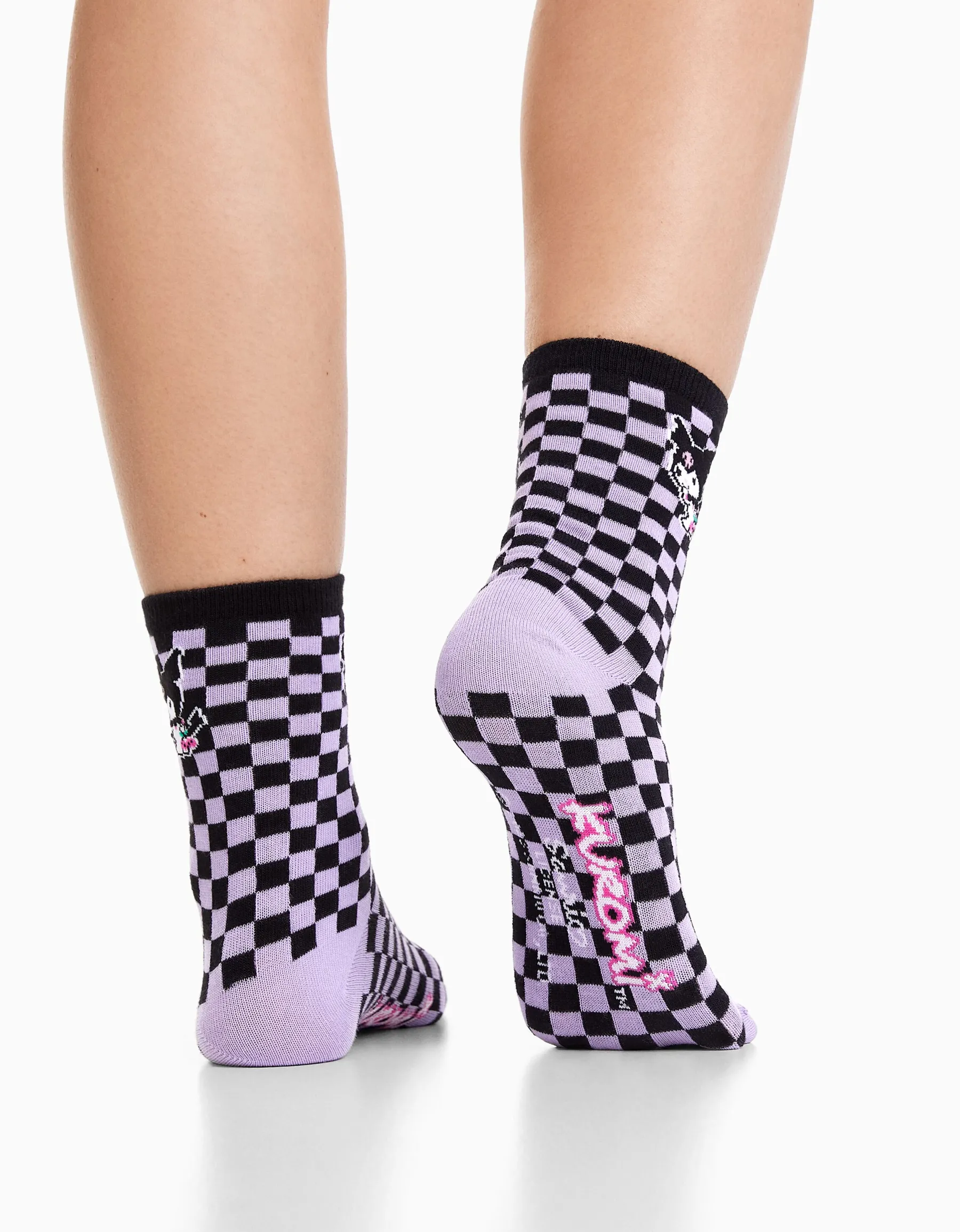 BERSHKA Lot 3 chaussettes Kuromi Noir Outlet