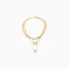 BERSHKA Lot 3 colliers papillon Or Store