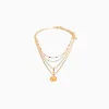 BERSHKA Lot 4 colliers vieillis charm Or Best Sale