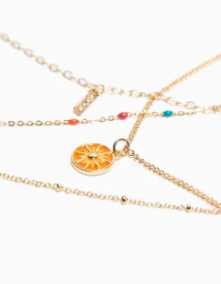 BERSHKA Lot 4 colliers vieillis charm Or Best Sale