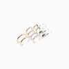 BERSHKA Lot 9 paires de boucles d’eilles anneaux strass Or Best Sale