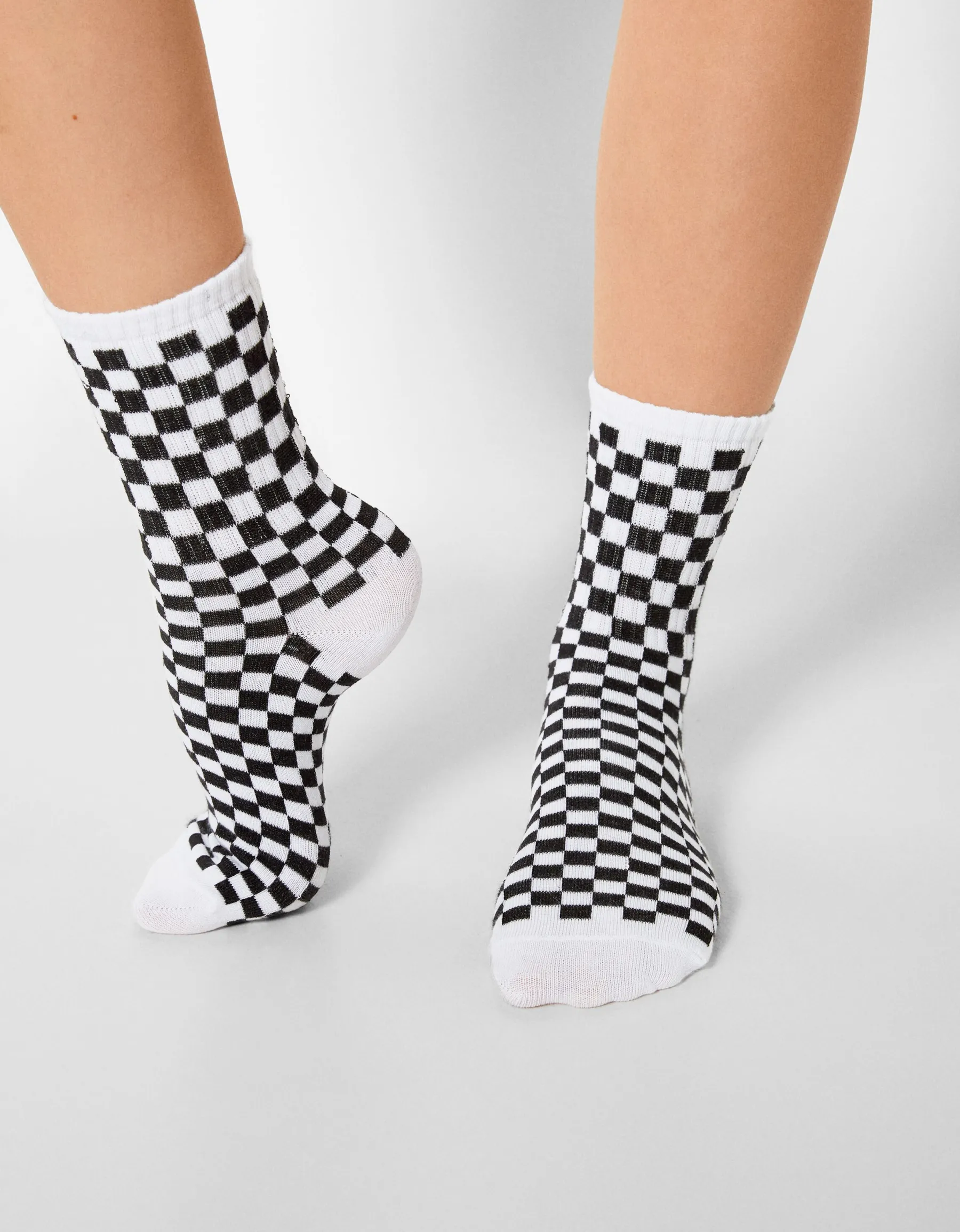 BERSHKA Lot 3 paires de chaussettes broderie Violet Online