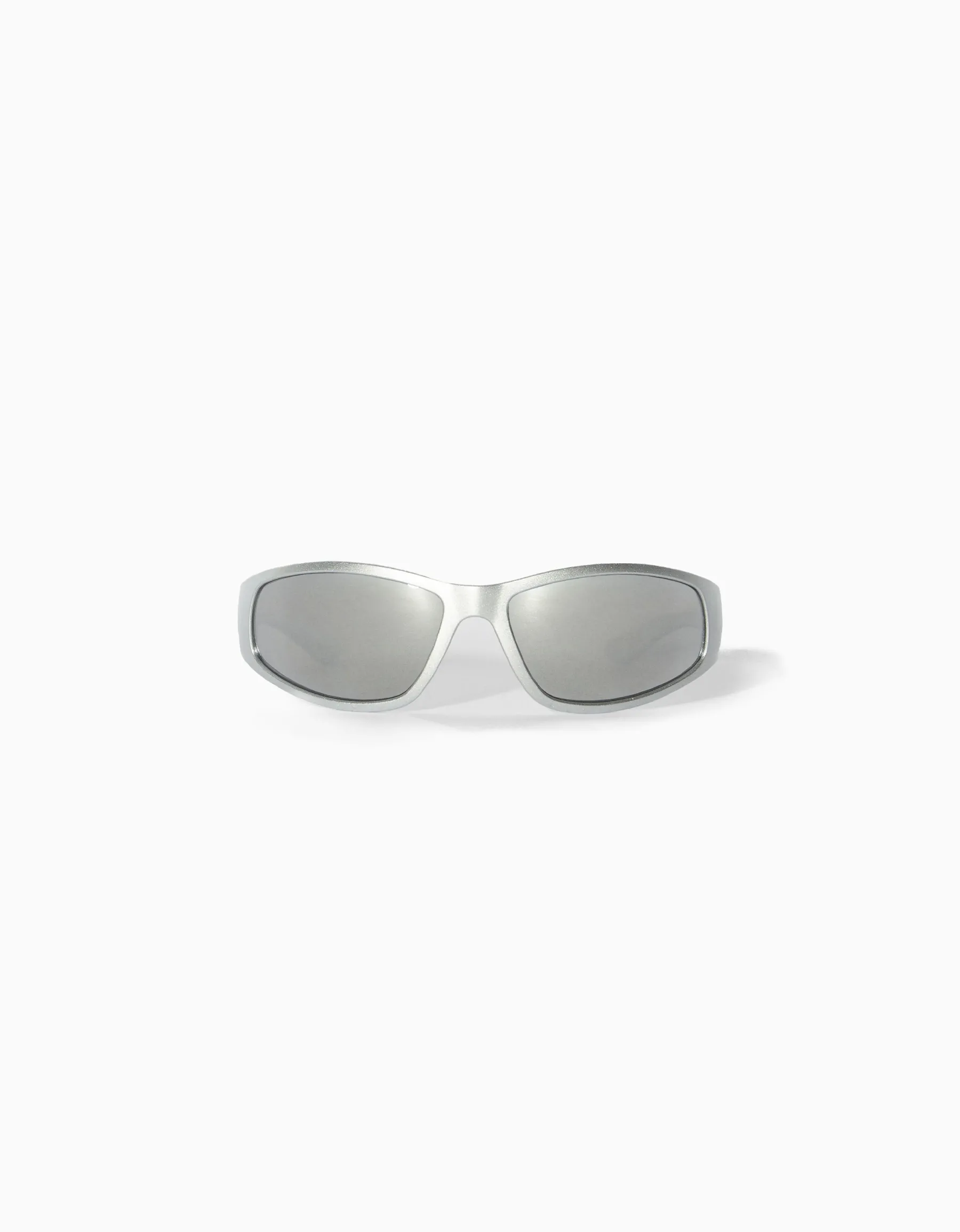 BERSHKA Lunettes chromées Argent Discount