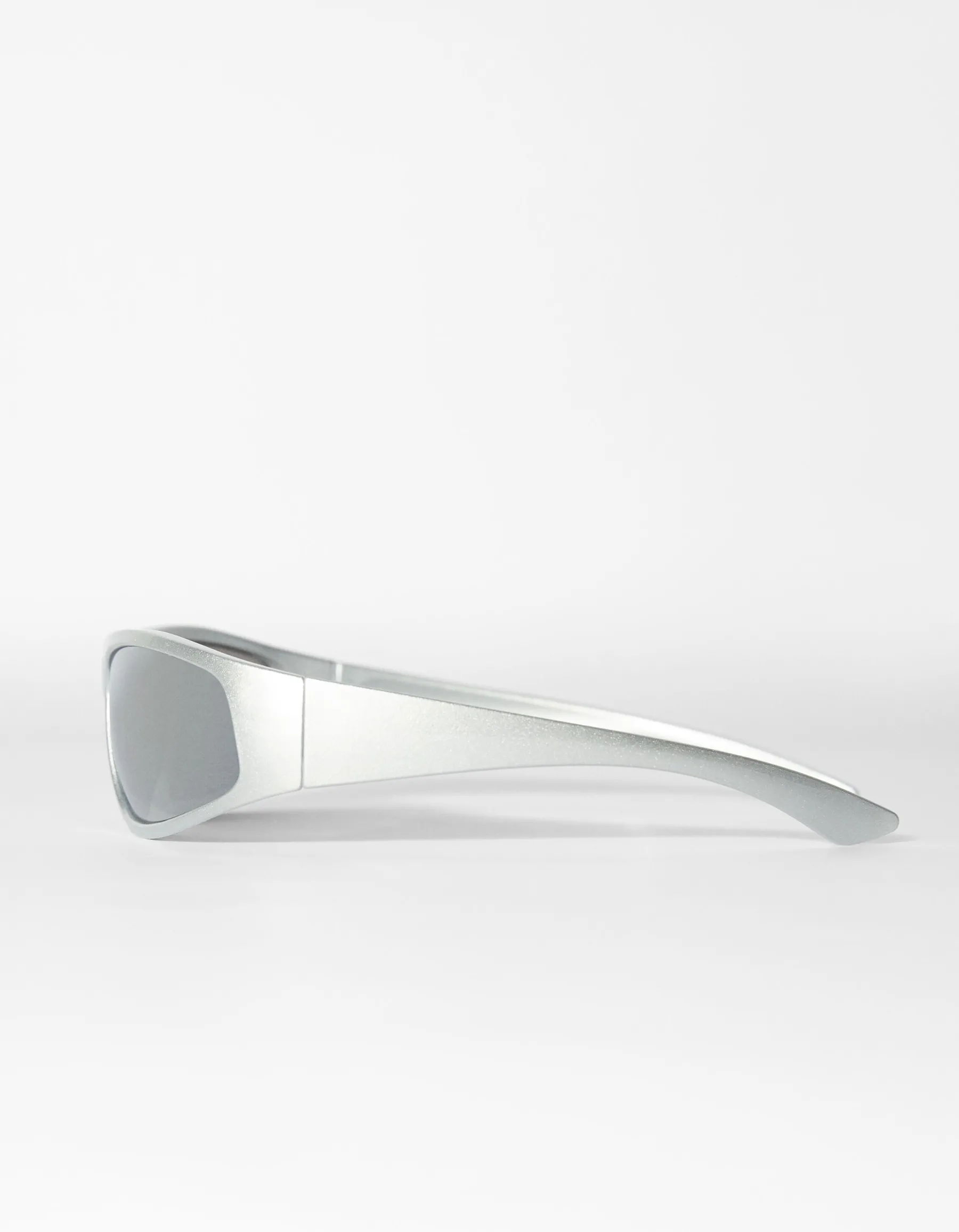 BERSHKA Lunettes chromées Argent Discount