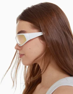 BERSHKA Lunettes cycling colorées Blanc Best Sale
