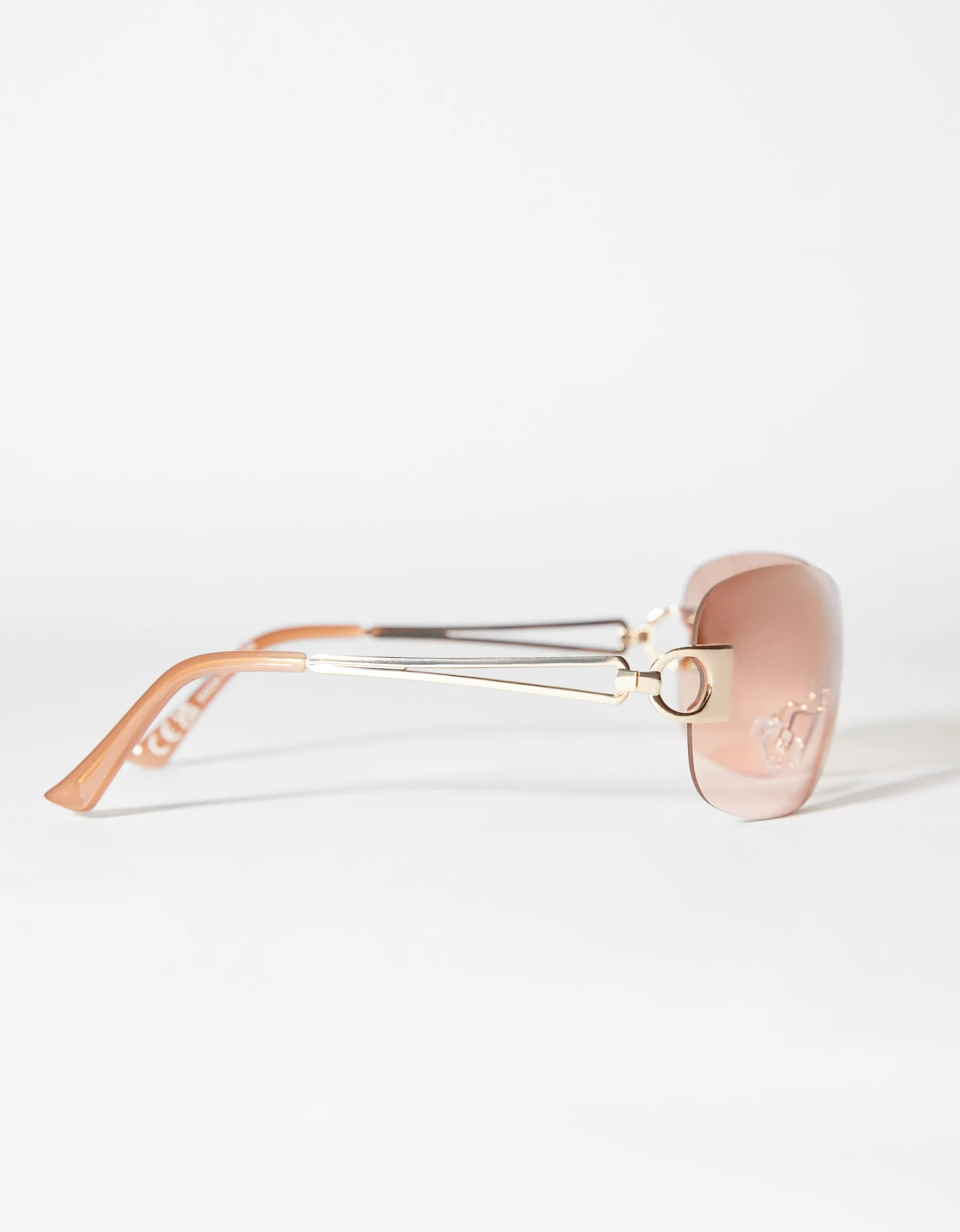 BERSHKA Lunettes de soleil monoverre Rose Best