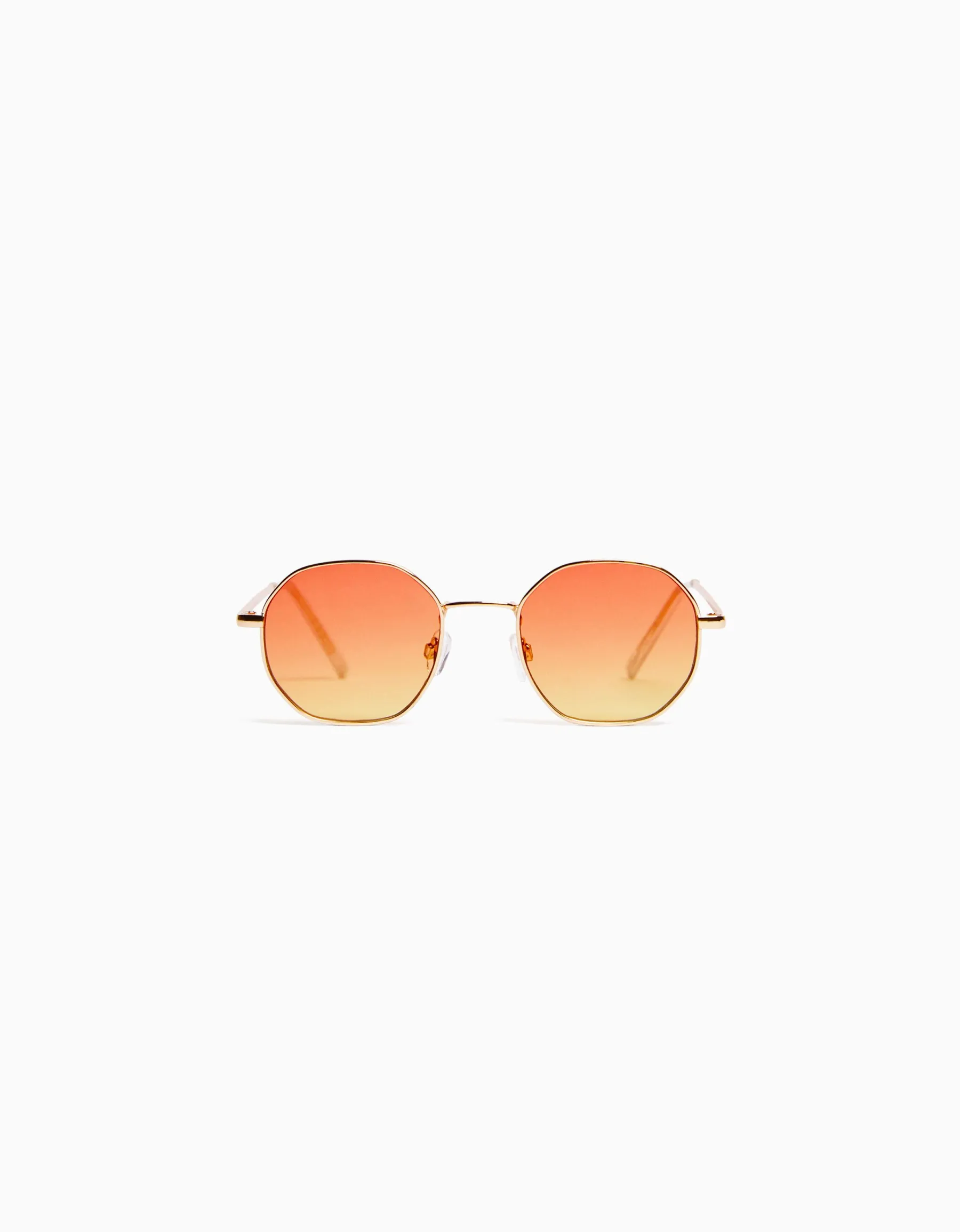 BERSHKA Lunettes de soleil monture métallique Jaune Cheap