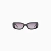 BERSHKA Lunettes de soleil rectangulaires Noir Flash Sale