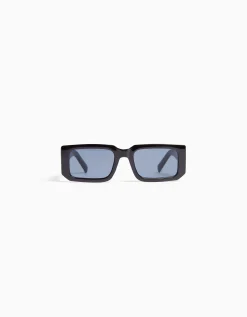 BERSHKA Lunettes de soleil relief Noir Discount