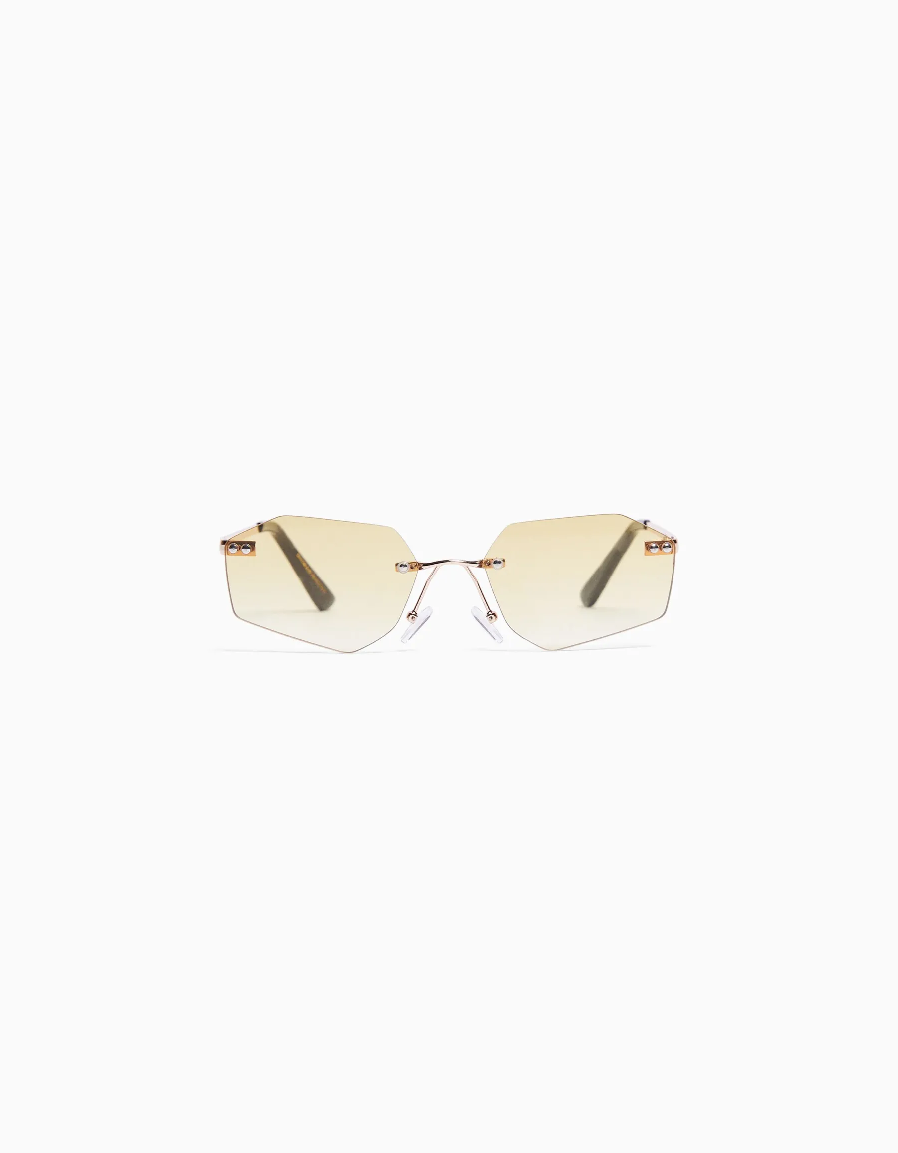 BERSHKA Lunettes de soleil sans monture Orange Fashion