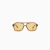 BERSHKA Lunettes rétro imitation écaille Marron Flash Sale