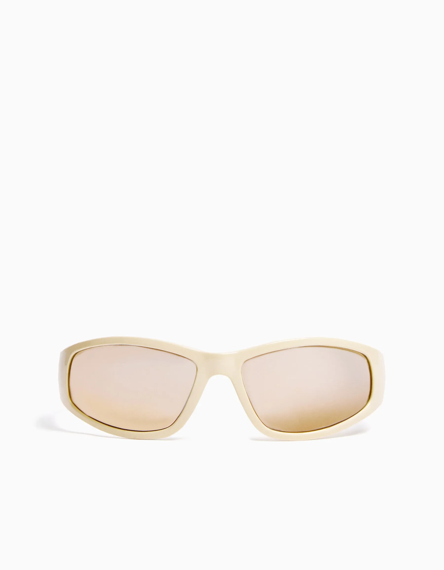 BERSHKA Lunettes vélo colorées Beige Shop