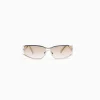 BERSHKA Lunettes vélo métalliques Bleu Clearance